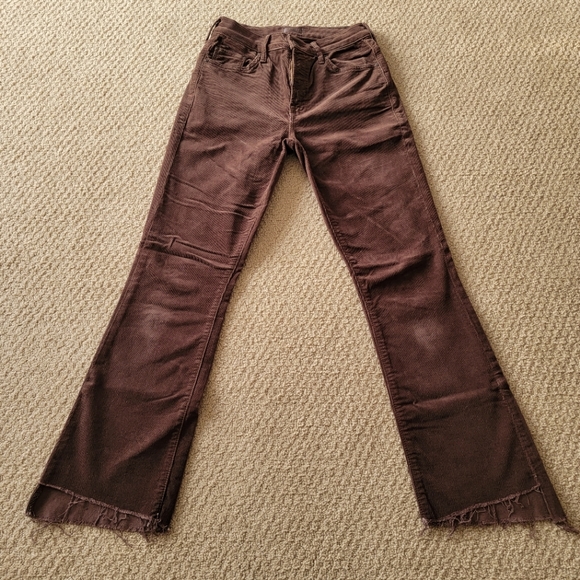 Mother Insider Crop Step Fray Umber Size 24 - Picture 5 of 12
